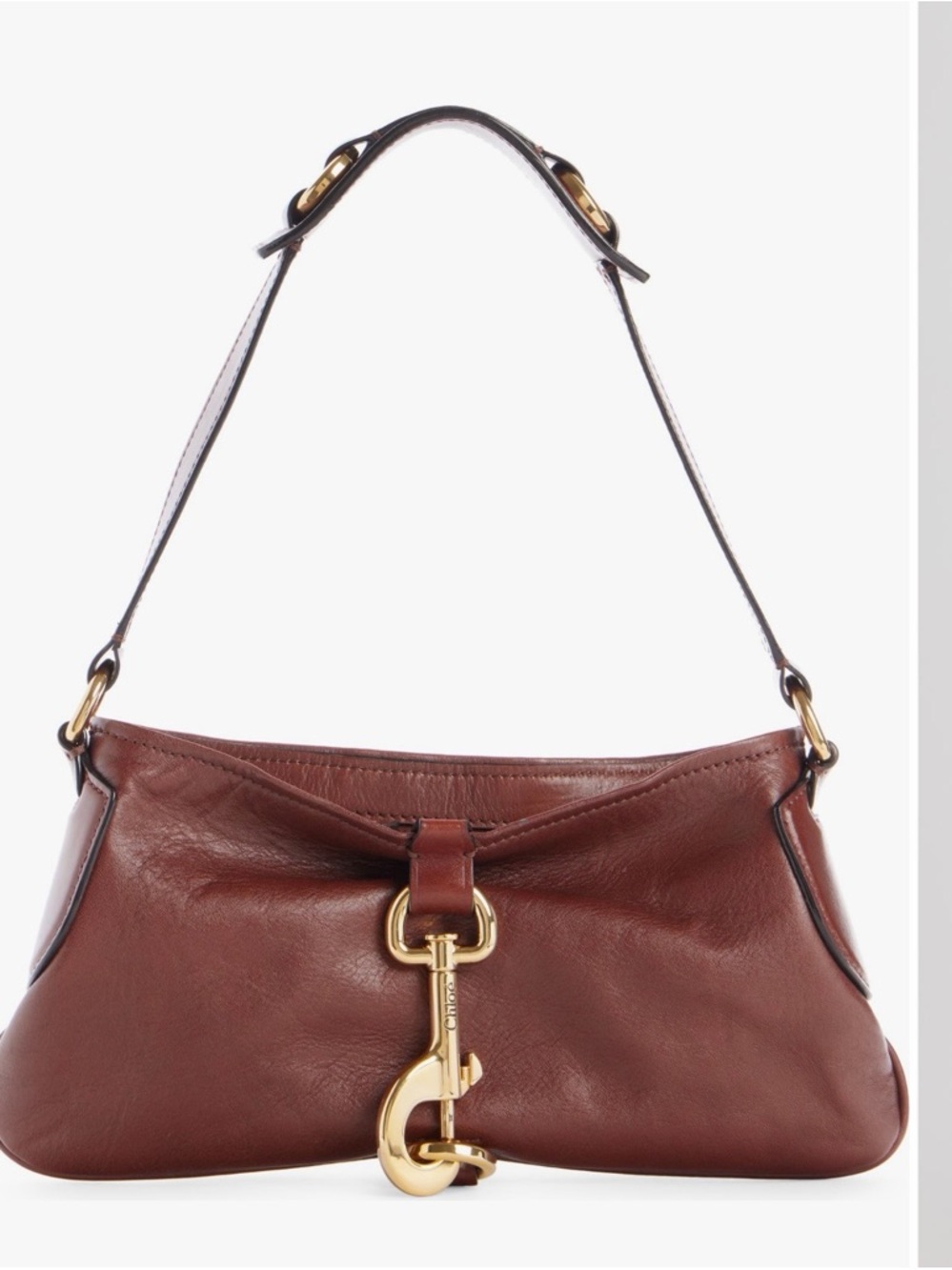 Chloé kerala 25 Brown Leather Shoulder Bag with Gold Hardware